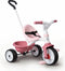 Smoby Be Move - Driewieler met duwstang - Veiligheidsgordel - Pastel Roze