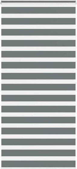 vidaXL - Zebra - rolgordijn - 115x200 - cm - stofbreedte - 110,9 - cm - donkergrijs