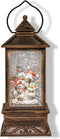 Anna's Collection - Lantern With Snowman In Glitter Water Led Warm...