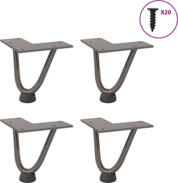 vidaXL - Haarspeld - tafelpoten - 4 - st - 10 - cm - massief - staal - naturel