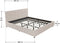 Juskys Florence - Gestoffeerd Bed - 180x200cm - Beige