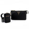 Guess Latona Mini Schoudertas - Drievoudig Compartiment - Zwart