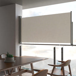 vidaXL - Tuinscherm - uittrekbaar - 120x300 - cm - crèmekleurig