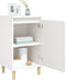 vidaXL - Nachtkastjes - 2 - st - 40x35x70 - cm - bewerkt - hout - wit