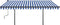 vidaXL - Luifel - handmatig - uittrekbaar - met - palen - 4,5x3,5 - m - blauw - en - wit
