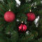 House of Seasons - Plastic Kerstballen Set - 25 stuks - Ø8 cm - Donkerrood (25 stuks)