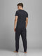 JACK&JONES JACJONES LOUNGE SET - T-shirt met spiegellogo en broek - Maat XL - Dark Navy