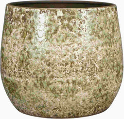 Mica Decorations Bloempot Antica - 38x38x31 cm - Terracotta - Groen