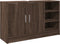 vidaXL - Wastafelkast - 90x29x55 - cm - bewerkt - hout - bruin - eikenkleurig