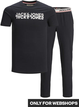 JACK&JONES JACJONES LOUNGE SET - T-shirt met spiegellogo en broek - Maat XL - Dark Navy