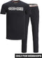 JACK&JONES JACJONES LOUNGE SET - T-shirt met spiegellogo en broek - Maat XL - Dark Navy