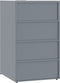 vidaXL - Containerberging - voor - 4 - containers - 276x79x117 - cm - staal - grijs