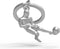 Metalmorphose sleutelhanger voetbal
