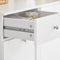 SoBuy BZR33-II-W - Badkamerkast - 2 lades 2 wasmanden 45 liter - Wit