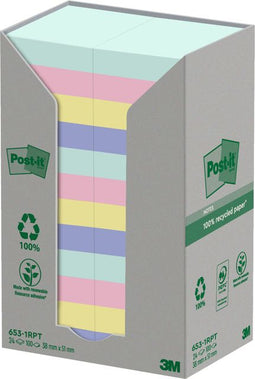 Post-it - Memoblok post-it 653rpt 38x51mm rainbow pastel | 12 stuks
