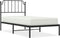 vidaXL - Bedframe - met - hoofdbord - metaal - zwart - 90x190 - cm