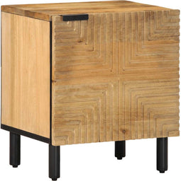 vidaXL - Nachtkastje - 40x33x46 - cm - massief - mangohout - bruin