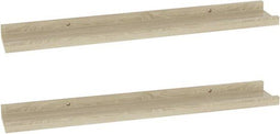 vidaXL - Wandplanken - 2 stuks - MDF - 60x9x3 cm - Sonoma eiken (2 stuks)