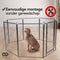 Infinity Goods Hondenren - Puppyren - 8 Panelen - 100 x 80 CM - Opvouwbaar - Met Deur - Staal -