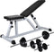 vidaXL - Trainingsbank - met - halterset - 30,5 - kg