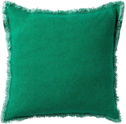 Dutch Decor BURTO - Kussenhoes 45x45 cm - gewassen katoen - Emerald - groen - met rits - zonder binnenkussen