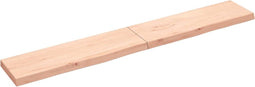 vidaXL - Wastafelblad - 200x30x(2-6) - cm - onbehandeld - massief - hout