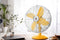 Swan - Tafelventilator – Verticaal Kantelbaar – 3 Snelheden - 12 Inch – Geel