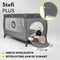 Lionelo Stefi Plus - Campingbedje 4 in 1 - Bodemverhoger - Grijs (0-36 maanden)