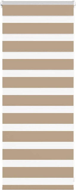 vidaXL - Zebra - Blind - zandbruin - 65x100 - cm - stofbreedte - 60,9 - cm - polyester