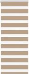vidaXL - Zebra - Blind - zandbruin - 65x100 - cm - stofbreedte - 60,9 - cm - polyester