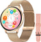 Nuvance - Smartwatch - Dames - 42mm - Bluetooth - Stappenteller - Hartslagmeter - GPS - Waterdicht - Roségoud
