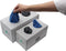 FIRST Microvezeldoeken Dispenserbox – 50 stuks (25 blauw / 25 grijs) – 38 x 38 cm – 250 g/m² – Naadloos & Oeko-Tex