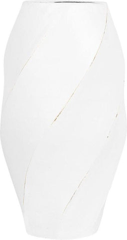 Beliani LENTIA - Decoratieve vaas - Wit - Terracotta