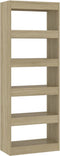 vidaXL - Boekenkast/kamerscherm - 60x30x166 - cm - bewerkt - hout - sonoma - eiken