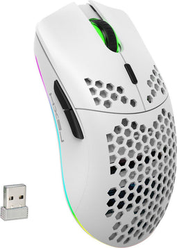 HXSJ T66 - Draadloze Gaming Muis - RGB Verlichting - Wit