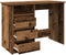 vidaXL - Bureau - 102x50x75 - cm - bewerkt - hout - oud - houtkleurig