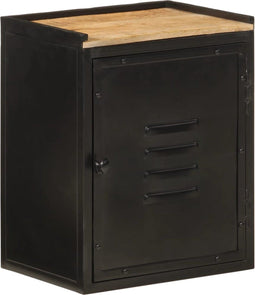 vidaXL - Badkamerkast - 40x30x50 - cm - ijzer - en - massief - mangohout