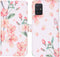 iMoshion Hoesje Geschikt voor Samsung Galaxy A71 Hoesje Met Pasjeshouder - iMoshion Design Softcase Bookcase - Wit / Roze / Blossom Watercolor