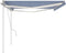 vidaXL - Luifel - handmatig - uittrekbaar - met - LED - 5x3 - m - blauw - en - wit