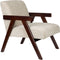 Housecraft Living Panadero Fauteuil met armleuning Hout Bruin donker/ Beige