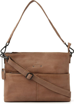 dR Amsterdam Hand Schoudertas | Dames schoudertas | Handstas dames | Crossbody tas dames | Tampa - 933543 Burro