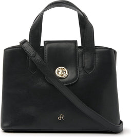 dR Amsterdam Schoudertas | Schoudertas dames | Crossbody tas dames | Handtassen dames | Leren schoudertas | Milan - 283701 Black