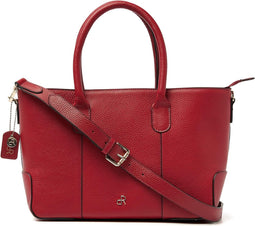 dR Amsterdam Schoudertas | Schoudertas dames | Crossbody tas dames | Handtassen dames | Leren schoudertas | Mint - 1103747 Tango Red
