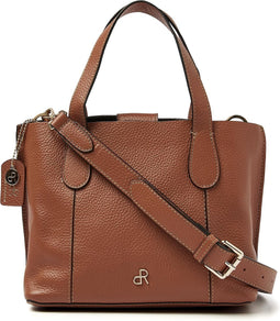 dR Amsterdam Schoudertas | Schoudertas dames | Crossbody tas dames | Handtassen dames | Leren schoudertas | Mint - 1103749 Mocha