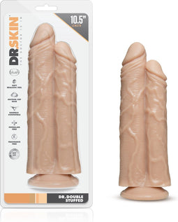 Dr. Skin - Double Trouble - Dubbele Dildo 26 cm - Vanilla