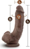 Dr. Skin - Mr. Mayor Dildo Met Zuignap 21 cm - Chocolate