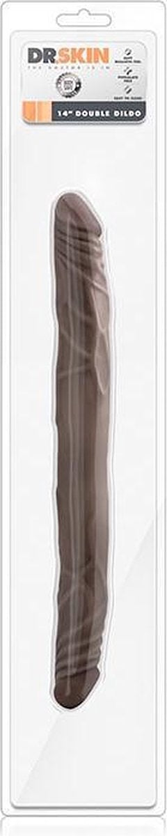 Dr. Skin - Realistische Dubbele Dildo 35 cm - Chocolate