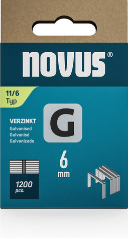 Novus Tools 042-0795 - Nieten Type 11 - Platte draad 6 mm x 10.6 mm - 1200 stuks