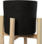 De Charcoal Hoge Plantenbak - Zwart Natural - L