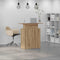 vidaXL - Receptiebalie - 100x40x104 - cm - bewerkt - hout - artisanaal - eikenkleur